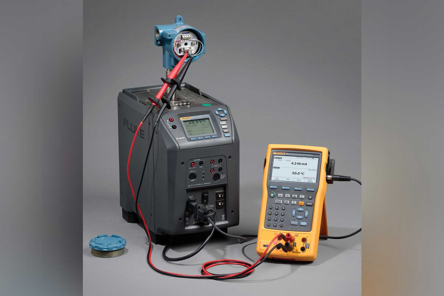 Documenting Process Calibrator and Dry Well Calibrating a 4-20 mA Transmitter and Probe